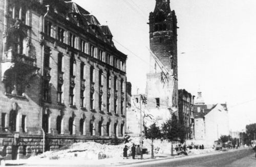 Ansicht des Gebäudes zu Kriegsende